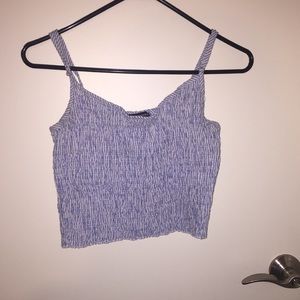 Brandy Melville blue and white stripped tank top